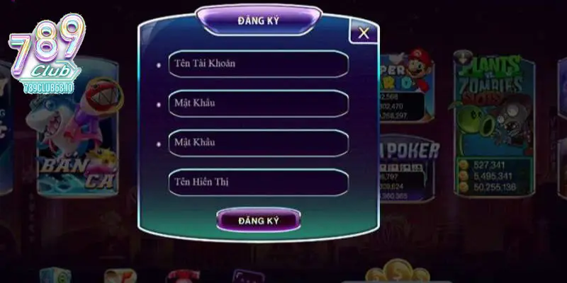 Đăng ký tài khoản 789Club để nhận quà
